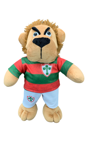 Pelúcia Mascote Leão Portuguesa Camisa Listrada