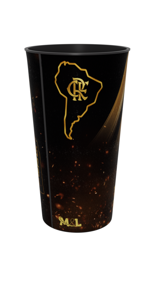 Copo Flamengo Campeão Libertadores 2025 Oficial 550 ML - Imagem 3