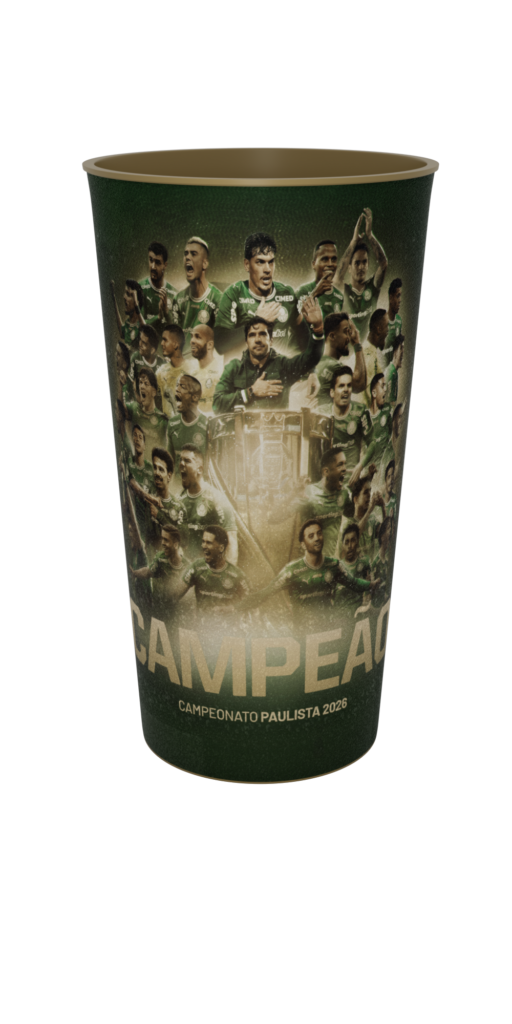 Copo Palmeiras Campeão Paulista 2026 Oficial 550 ML - Imagem 2